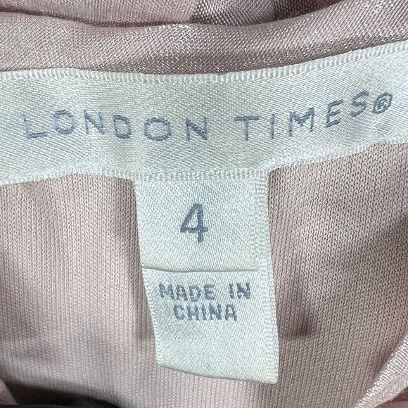Ruffle Tiered Sleeveless Blush Pink Womens 4 Easter Spring Dress By London Times - Picture 13 of 15